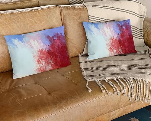 Miniatura 10 de Juego de 2 fundas de almohada, arte abstracto de 12 x 16 pulgadas, decoración del hogar, fundas de almohada decorativas para decoración del hogar,