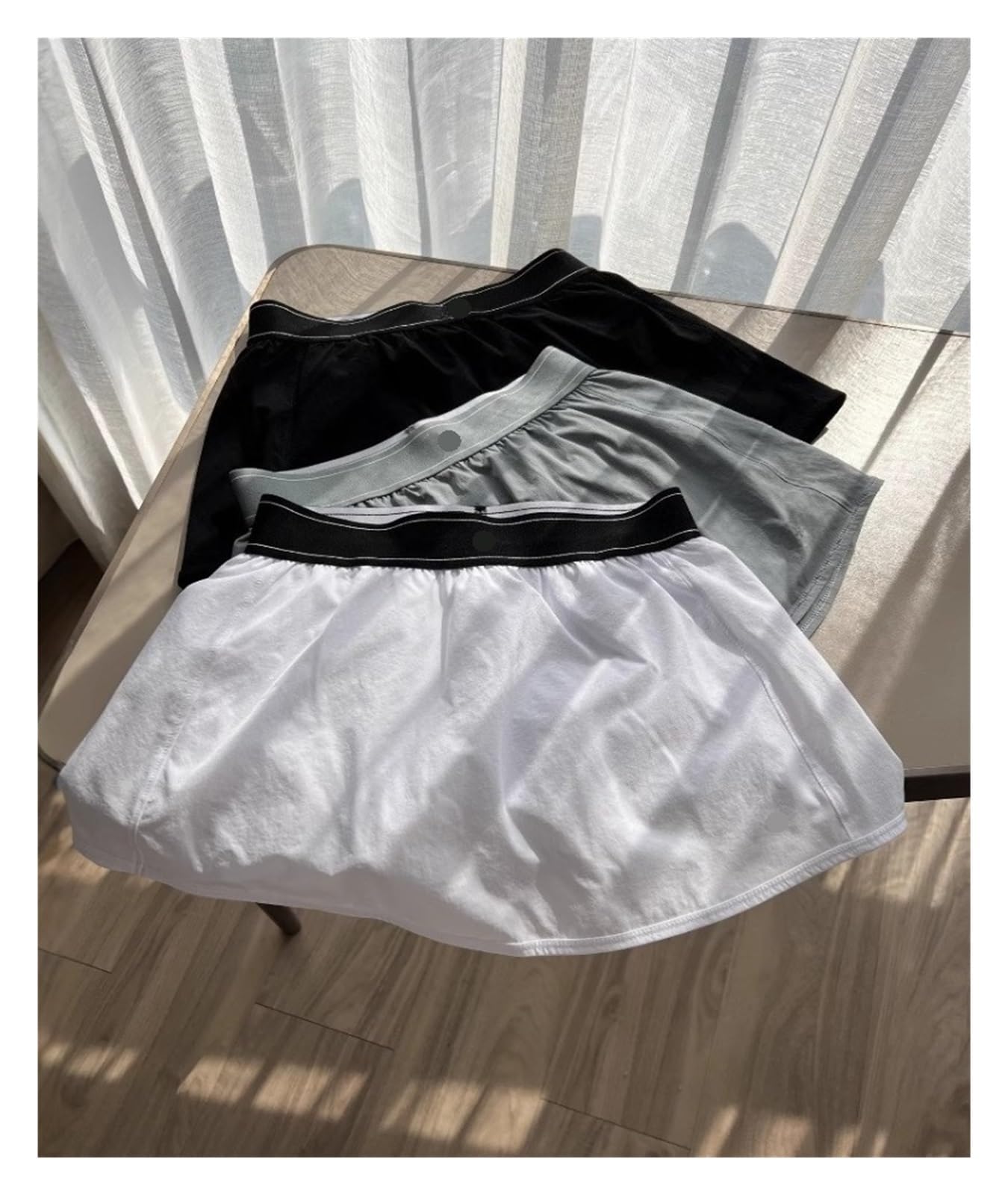 Gonne da Golf Gonna da Tennis Nera for Yoga, con Elastico in Vita e Stampa, Ampia Gonna Golf, ad Asciugatura Rapida, Bianca, Sportiva Atletica
