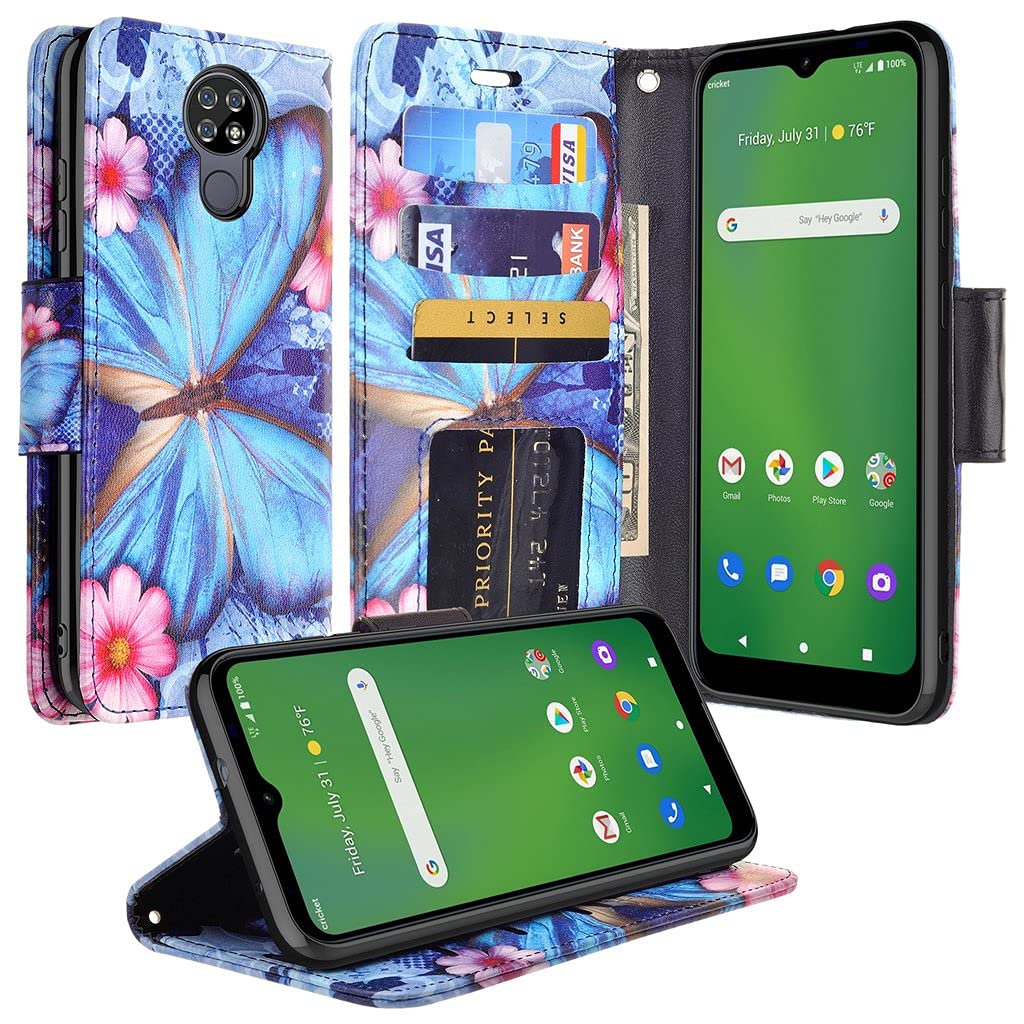 SPYCASE Phone Cases Compatible for Cricket Ovation, AT&T Radiant Max  (U705AC/U705AA) with [Kickstand] Pu Leather Wallet Case ID Credit Card  Slot