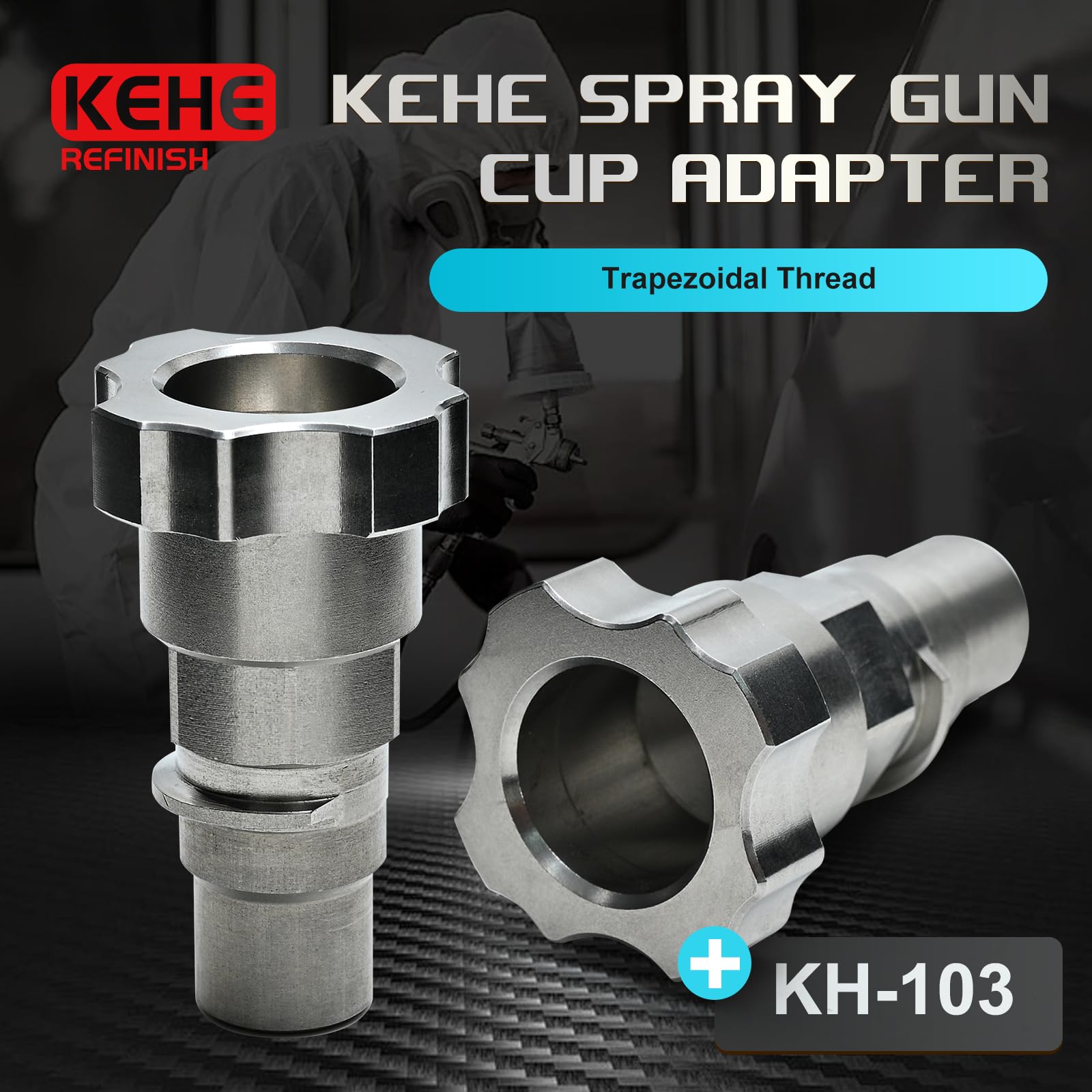 Adaptateur pistolet à peinture pour la famille SATA QCC (filetage rapézoïdal)