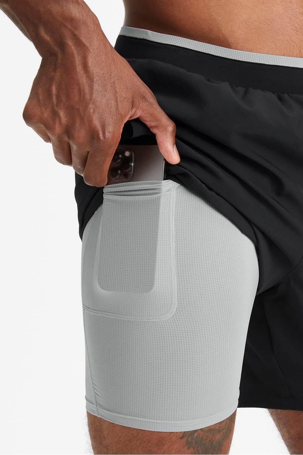 Fabletics Men's The Fundamental Short II (Lined), Workout, Running, Training, Gym, Yoga, Ultra Lightweight