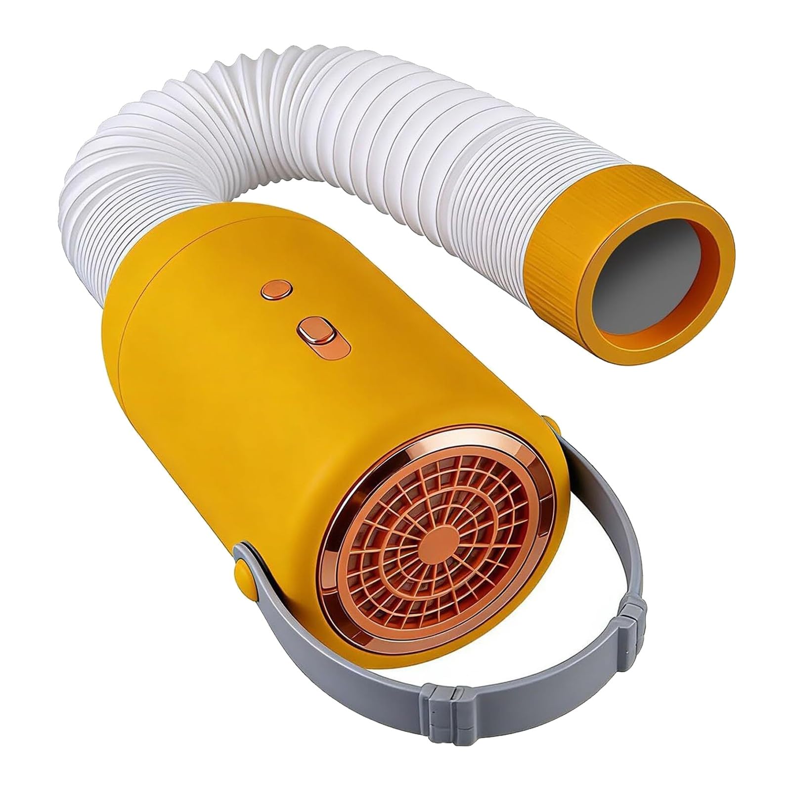 Mini asciugatrice elettrica compatta da viaggio, asciugatura rapida per uso domestico con tubo telescopico, protezione contro il surriscaldamento, maniglia rimovibile, per scarpe(Yellow)