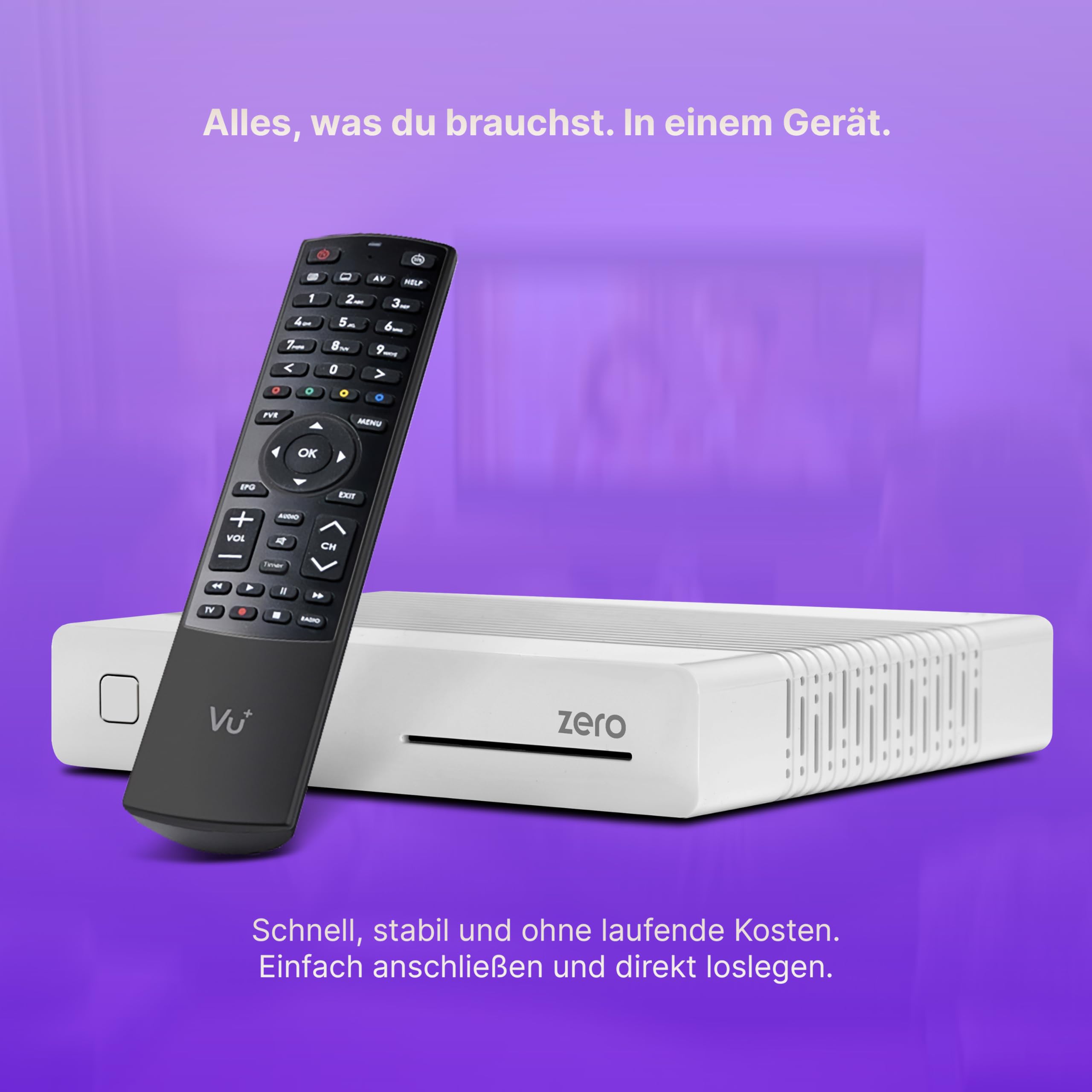Vu+ Zero WE - Receptor de TV por satélite (Full HD, DVB-S2, HDMI), color blanco