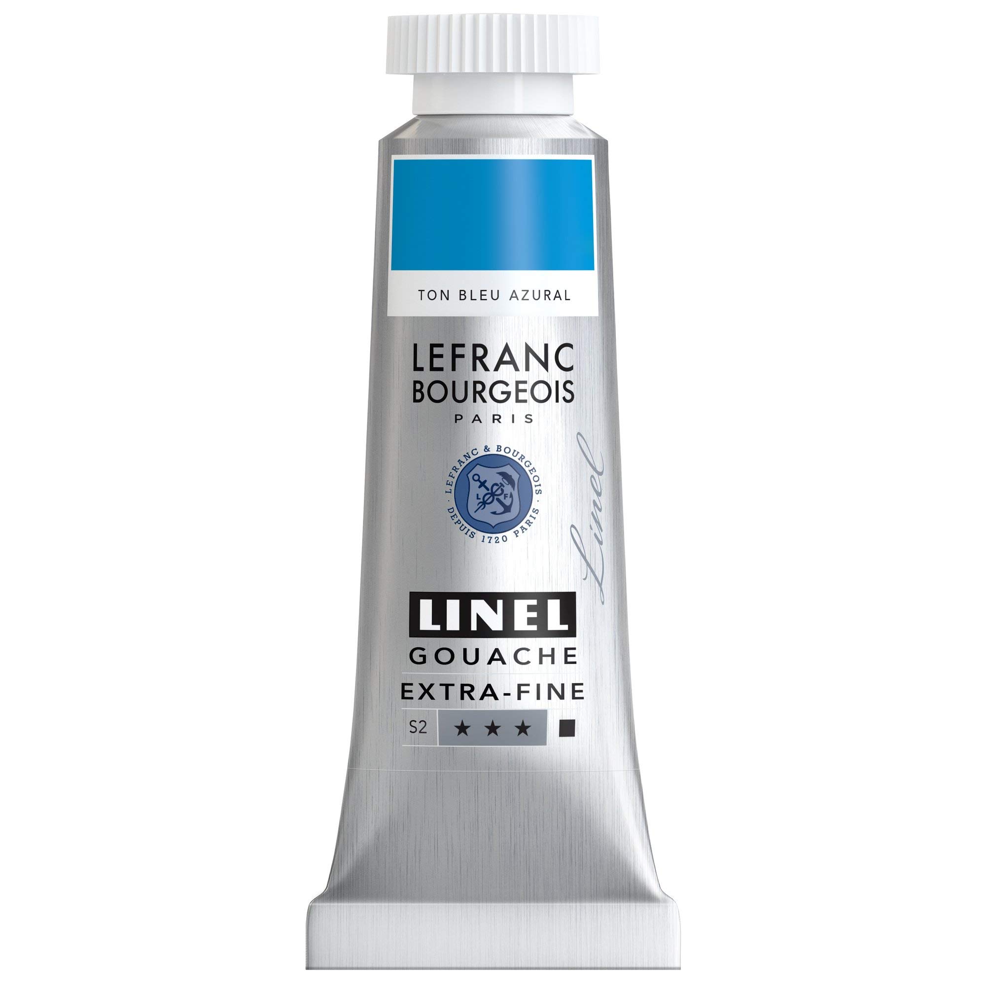 Lefranc Bourgeois Linel Gouache Extra-​Fine Tube 14ml Ton Bleu Azural Série 2