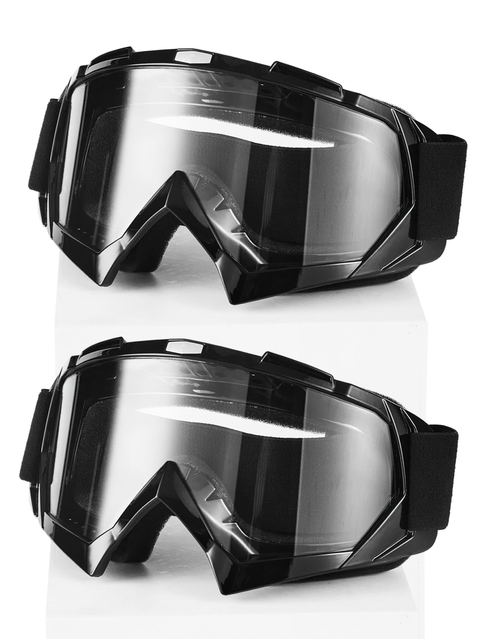 Motocross-Schutzbrille, staubdicht, winddicht, Offroad-Rennen, MX, Quad-Rad, für Erwachsene, Herren, Damen, Jugendliche, 2 Stück