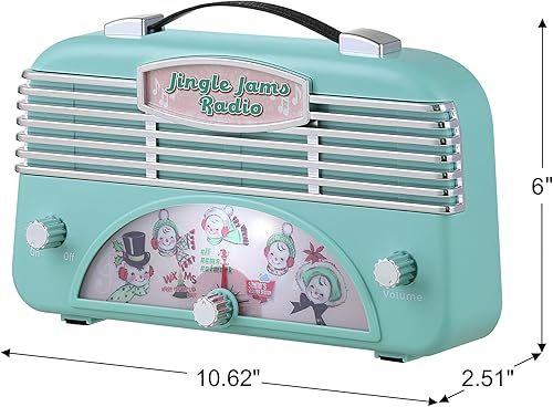 Miniatura 3 de Mr. Christmas Jingle Jams Mint Radio, color verde