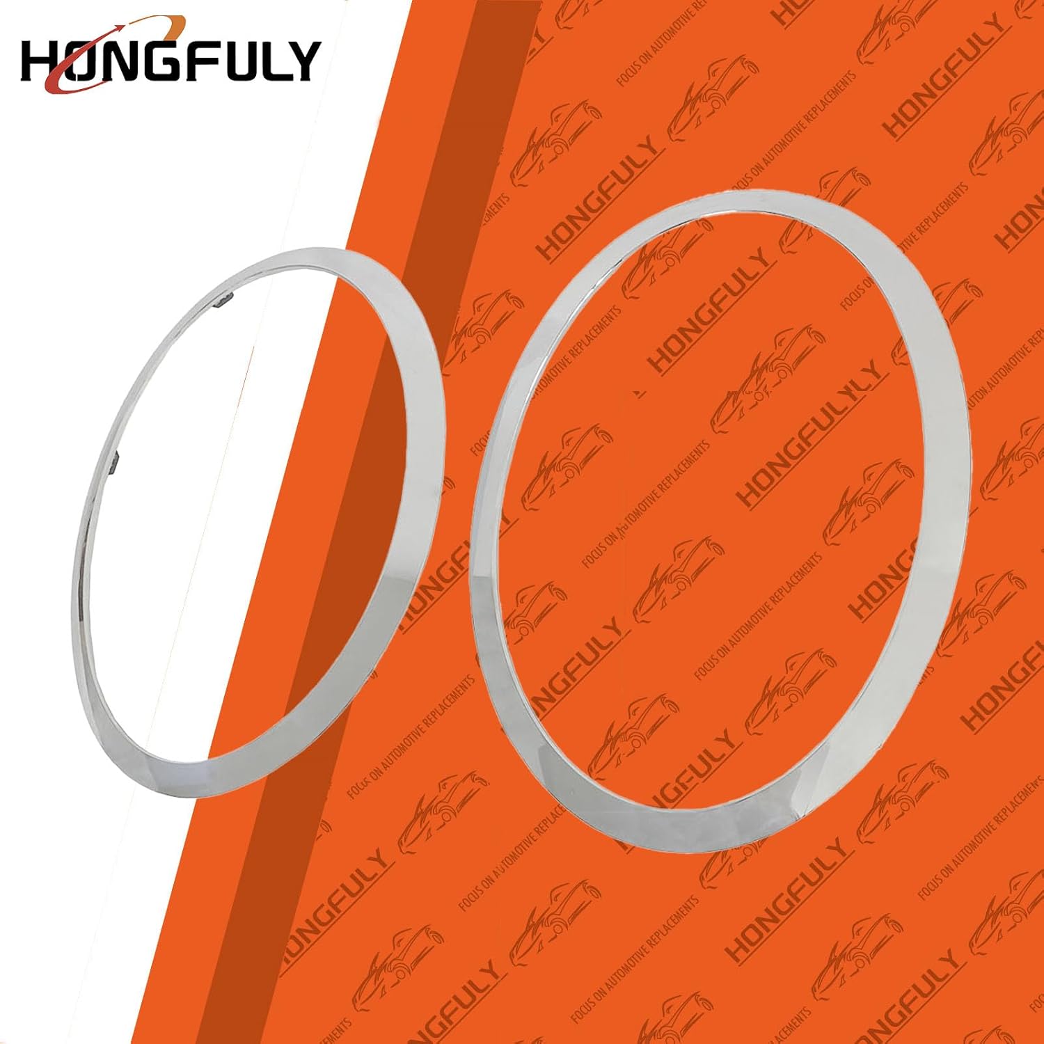 Headlight Trim Ring Compatible with MINI Cooper F55 F56 F57, Chrome Bezel, 2014-2021, Driver and Passenger Side