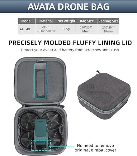 Miniatura 4 de Anbee Estuche de transporte duro portátil Drone Body Travel Storage Bag Box para DJI AVATA RC Drone
