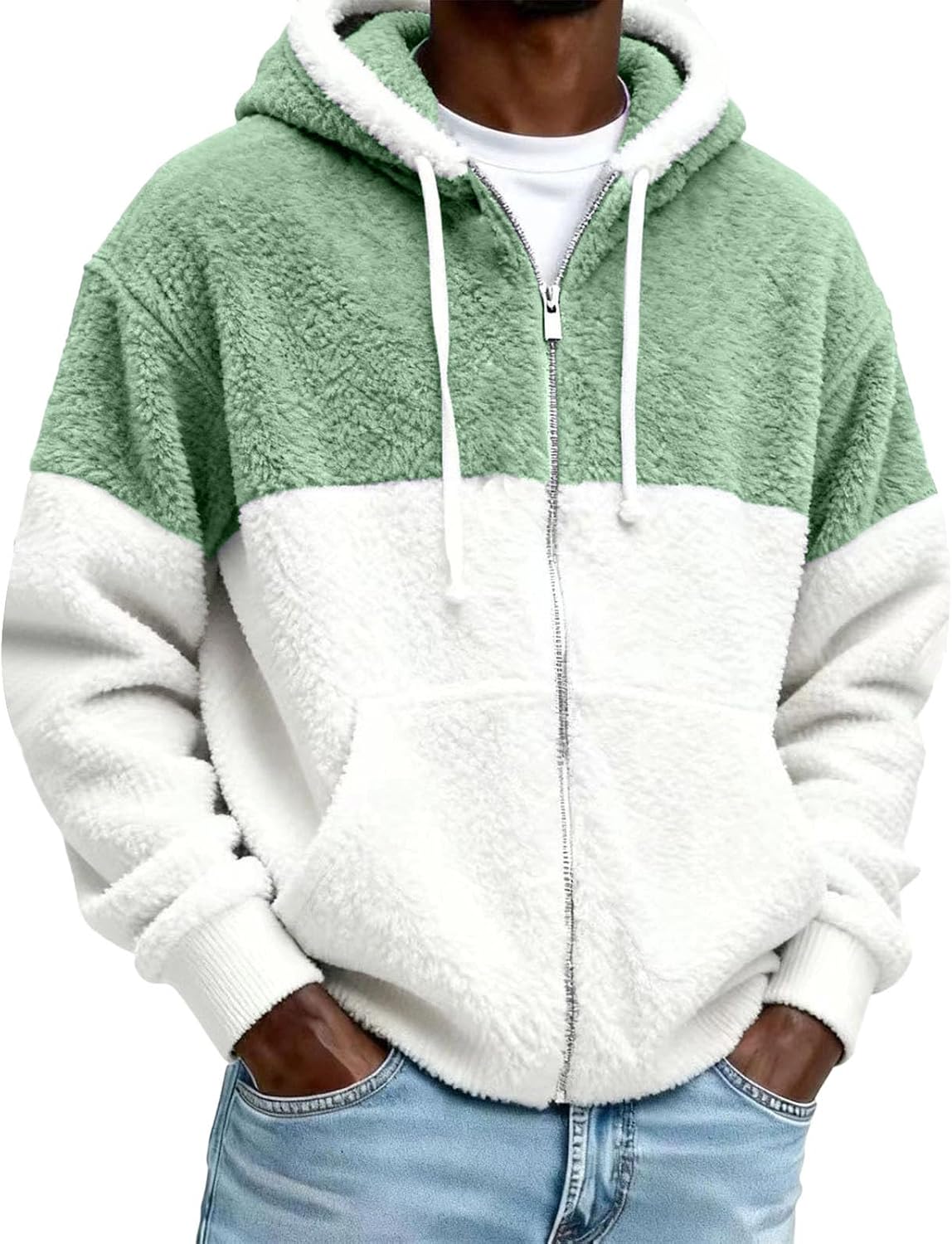 Mens Lightweight Jackets Casual ColorBlock Zip Coats with Pockets | Patchwork Outwear，Lace Up Coat，Streetwear,Loungewear,Relaxed Fit,Gym,Training,Running,Jogging,Sports ,Camping