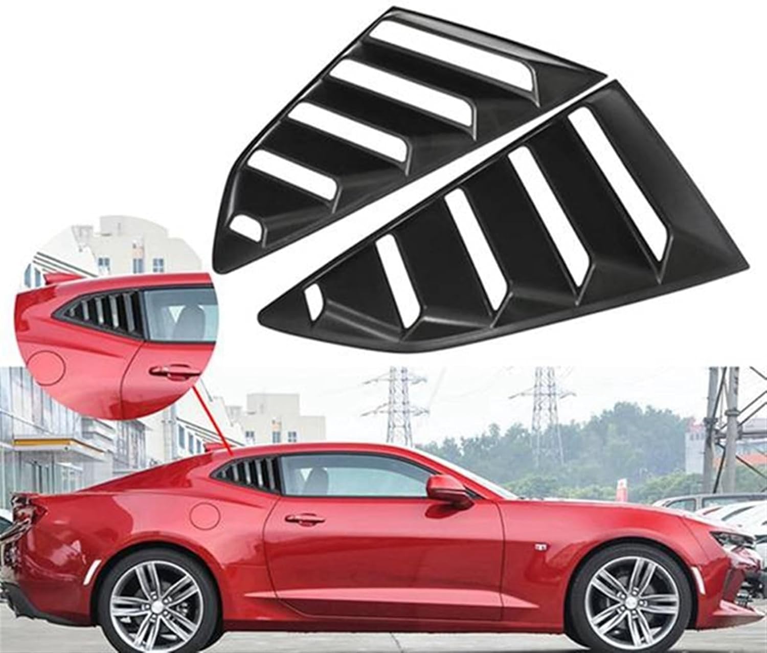 エアインテークダクトホース シボレーカマロ 2016 2017 2018 サイドエアインテークパネルカバー窓サイドエアベントカバー