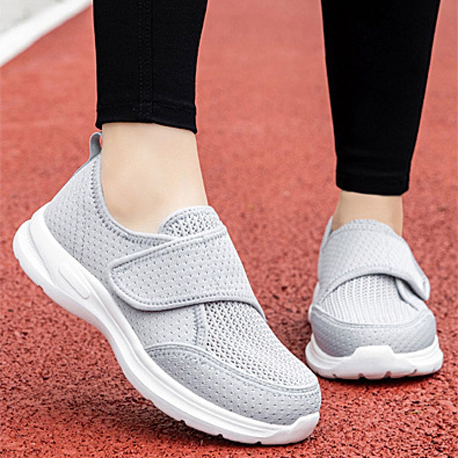 Zapatos cómodos para mujer, zapatos casuales elegantes y ligeros, de punto de recuperación, diseño sin cordones, para uso diario, perfecto para mamás