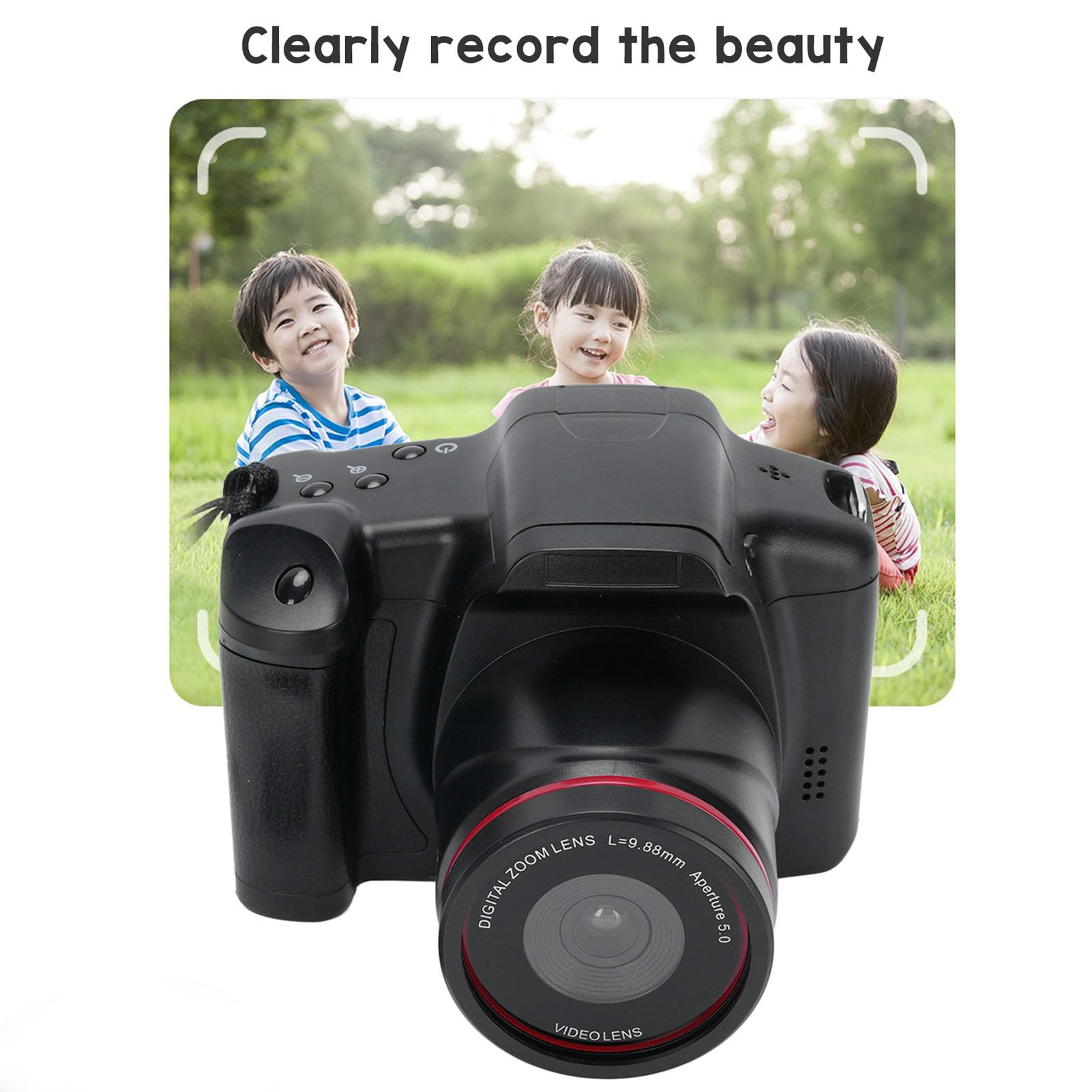 Fotocamera Digitale, Fotocamere 4K per Fotografia e Video, Fotocamera da Vlogging Touch Screen WiFi da 2,4 MP per YouTube con Flash, Hood Lenti, Fotocamere Anteriori e Posteriori
