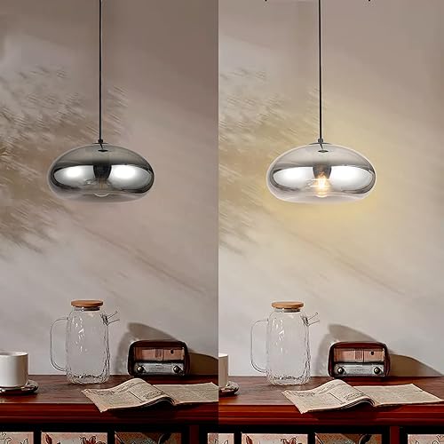 Miniatura 5 de Luces colgantes de cristal, iluminación de isla de cocina, globo de iluminación colgante IIndustrial Vintage Iluminación colgante para cocina, isla,