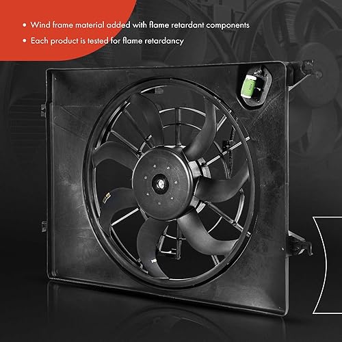 Miniatura 3 de A-Premium Conjunto de ventilador de refrigeración del radiador del motor compatible con modelos seleccionados de Hyundai y Kia - Sonata 2011-2012,