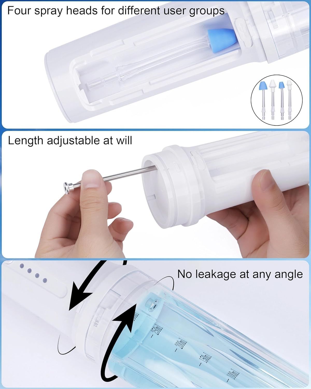 Neti Pot, Nasal Irrigation System, 300ml, 2 Flushing Modes, USB‑C Rechargeable for Sinus Relief, Allergy Care, Portable Nose Washing with Adjustable Flow