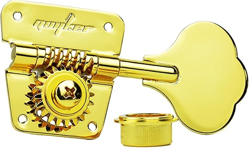 Miniatura 5 de Guyker Sintonizadores de bajo (4 para la derecha)  Relación 126 de ajuste de engranaje abierto, cabeza de máquina de repuesto para guitarra