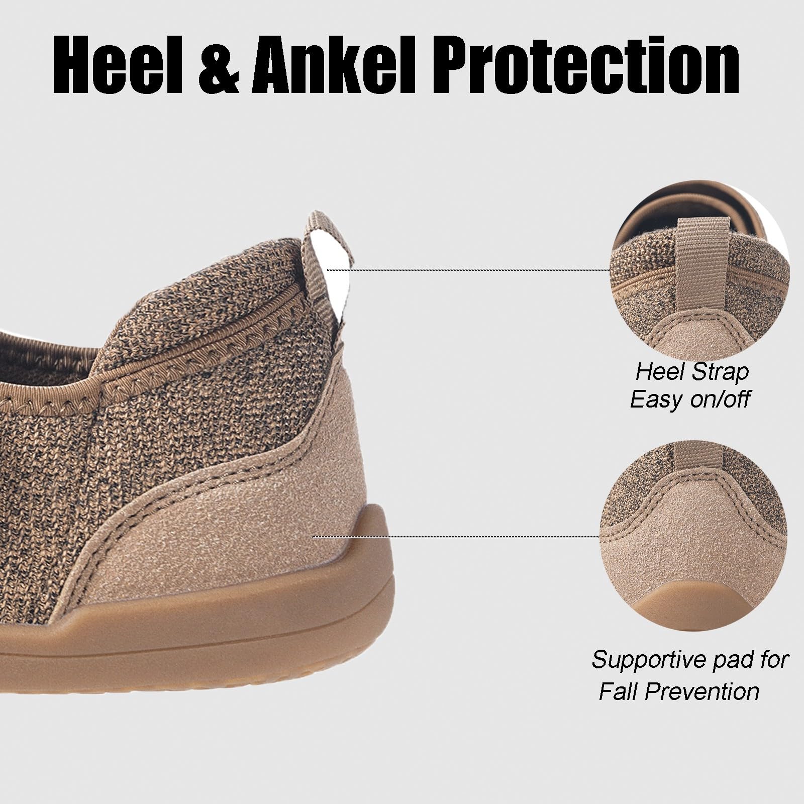Zapatos Diabéticos para Hombre Mujer Zapatillas de Estar por Casa Extra Ancho Antideslizantes Ajustable Cómodo Respirable Artritis Edema Ortopédica Zapatos Aliviar el Dolor de Pies