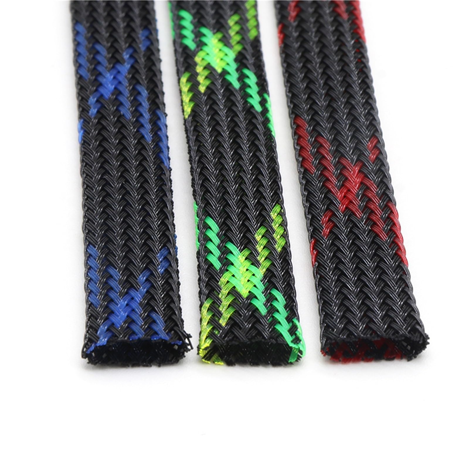 Copri Cavi 1~50M PET Manicotto for cavo intrecciato 2mm-30mm Espandibile Linea di protezione Avvolgicavo Guaina Pelle di serpente for cavi(Black Cross,20mm,20 meters)