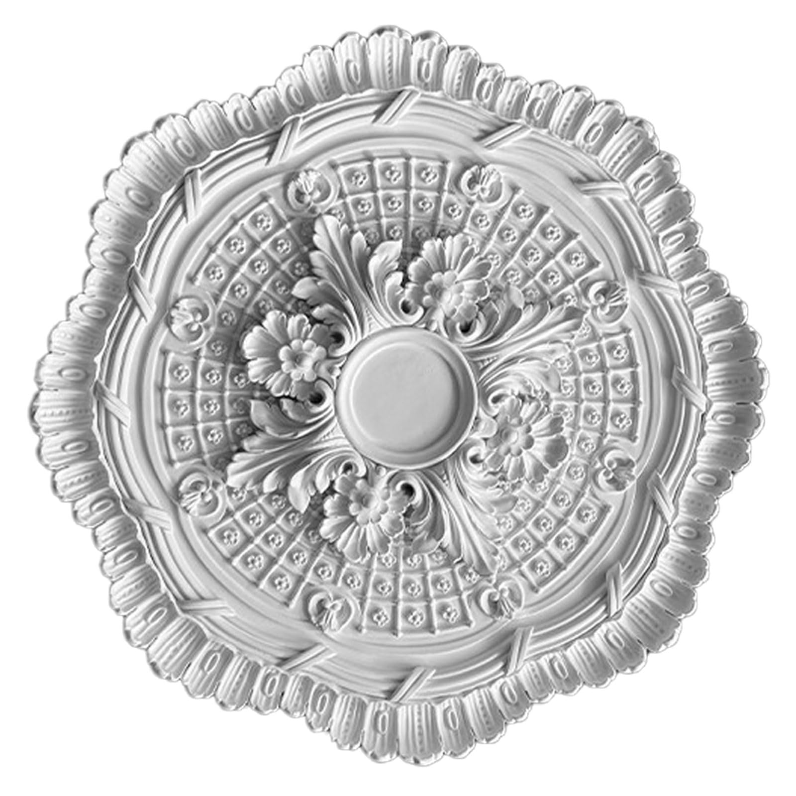 Foelanne White X Pu Ceiling Medallion For Fan Lamp, Chandelier, White, Multiple Sizes(,56Cm)