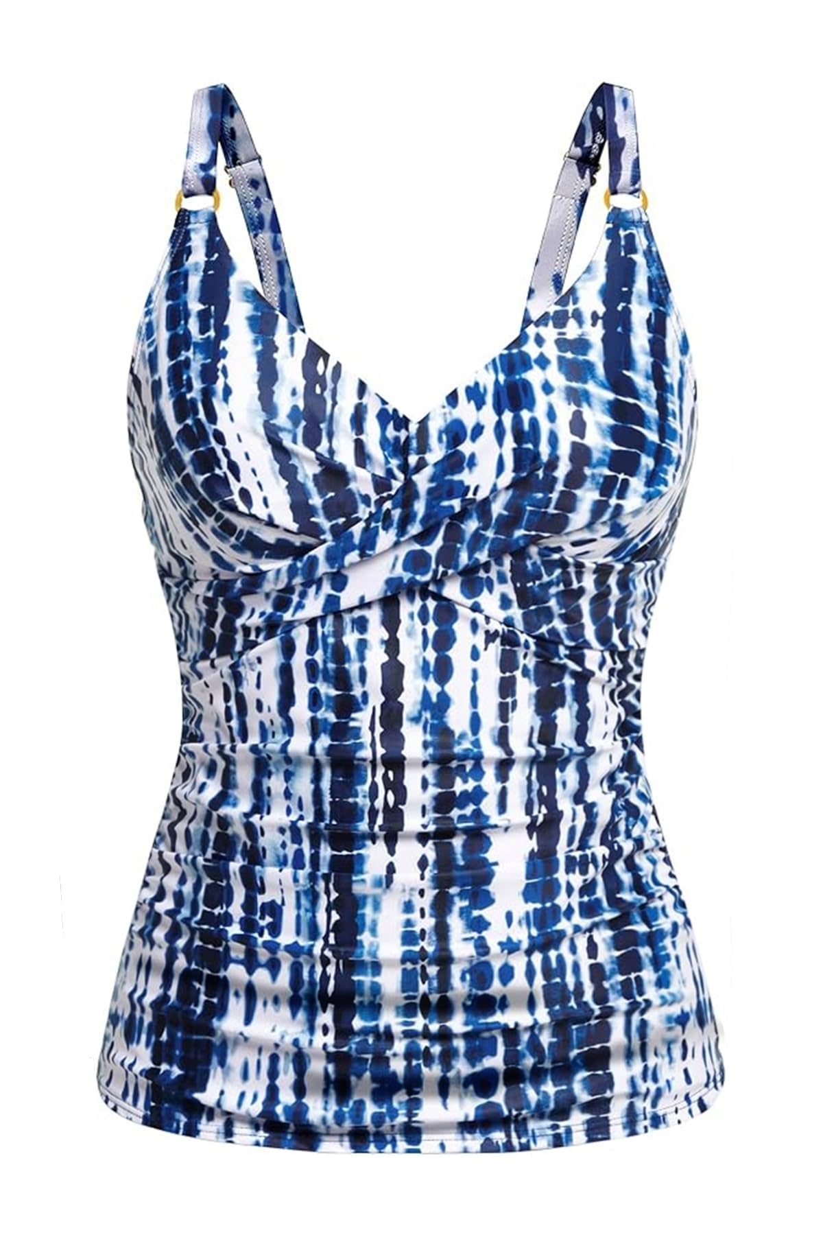 tempt me Women Tankini Top Only - Tummy Control Bathing Suit Top V Neck Twist Front Swim Tank No Bottom 2025-picture-33