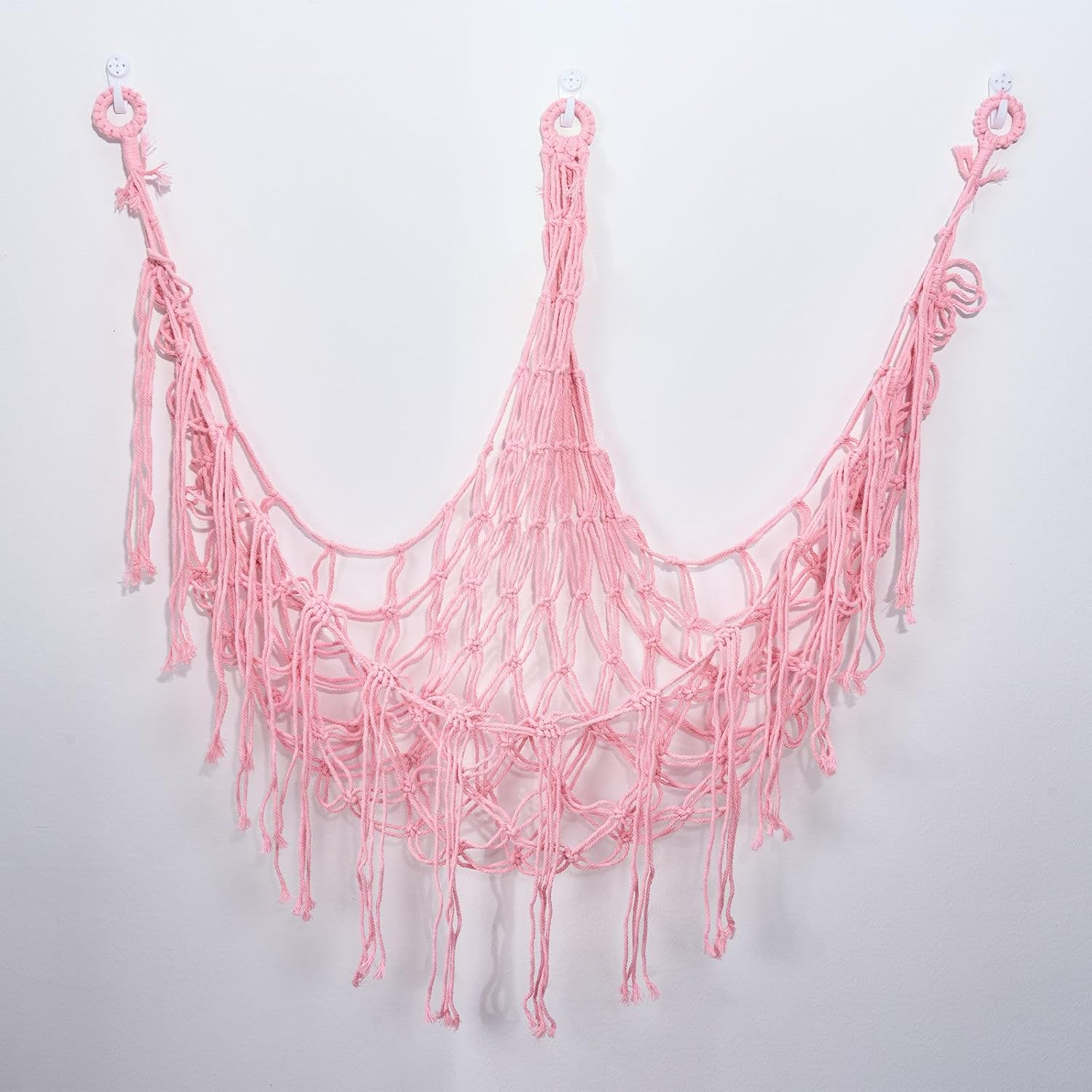 Storage Organizer for Stuffed Animals Pink