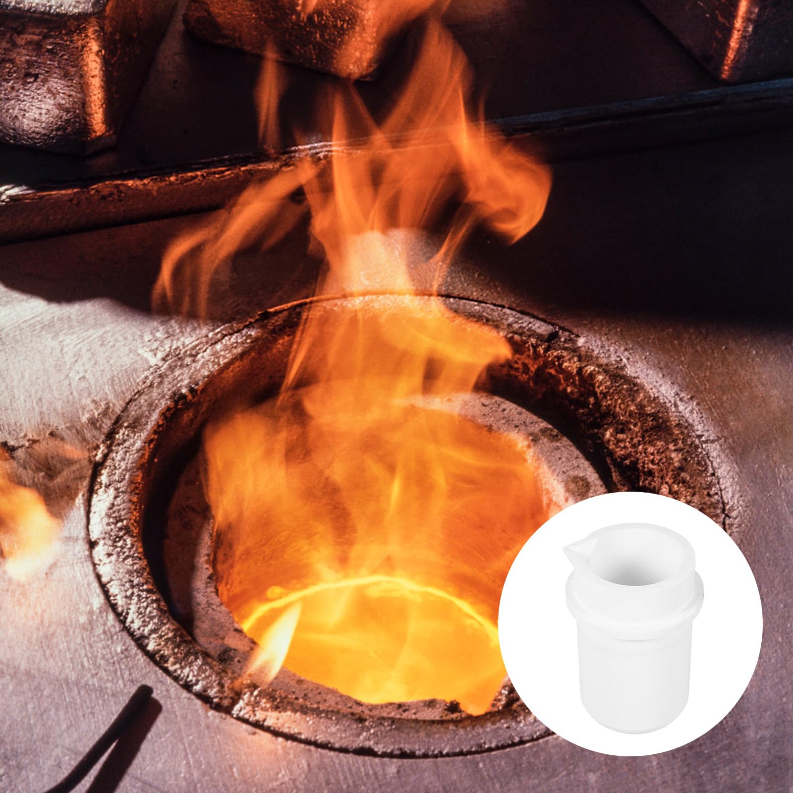 Generico Crogiolo di Fusione in Quarzo da 1 kg Eccellente Conduzione Termica per Fusione Metalli Preziosi in Settori Chimico ed Elettrico