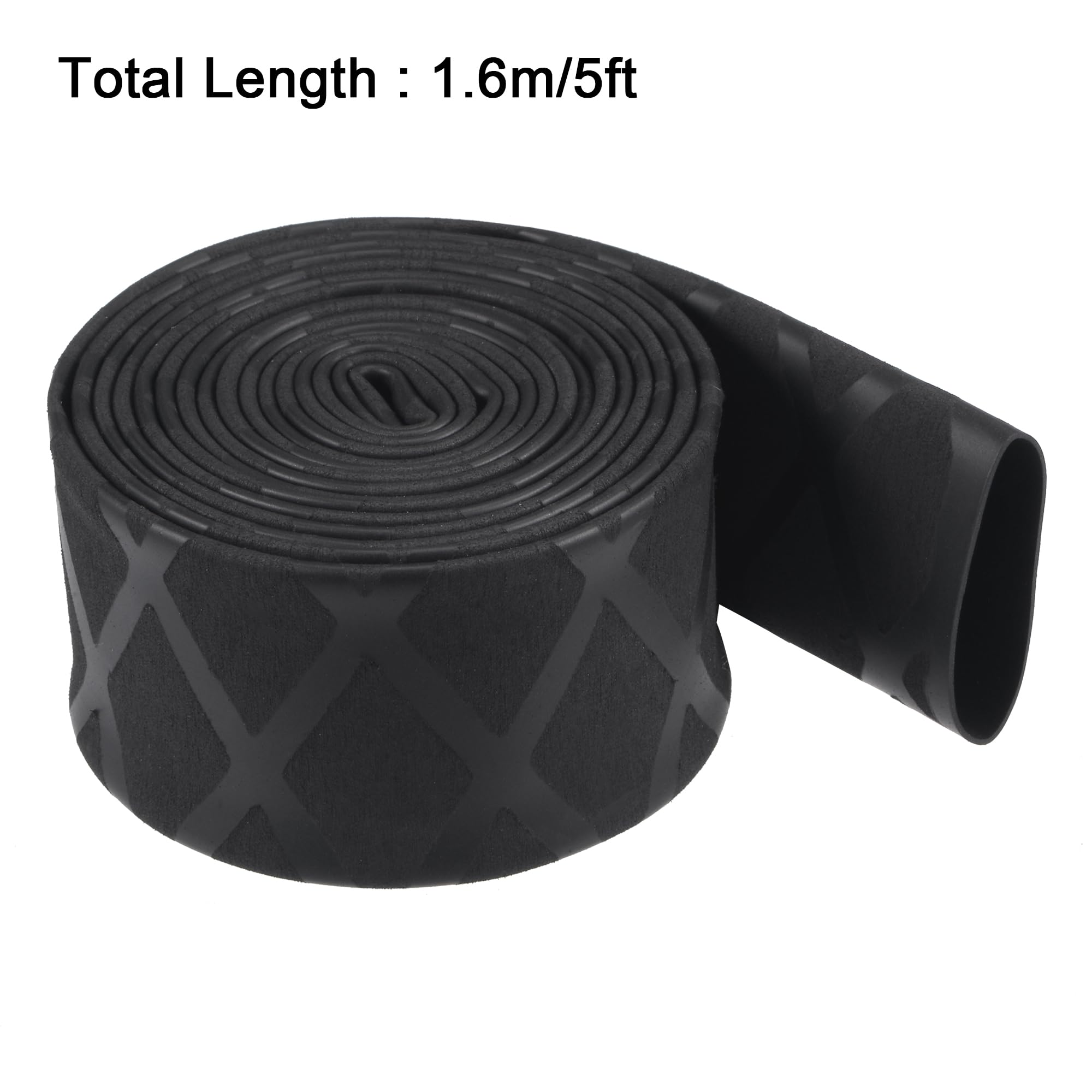 sourcing map Termorretráctil Envoltura Tubería 20mm 34mm 5pies 1.7:1 Negro