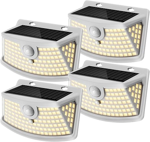 Miniatura 12 de Aootek - Luces solares con sensor de movimiento, 120 LED con reflector de luces, gran angular de 270°, impermeable IP65, para puerta delantera,
