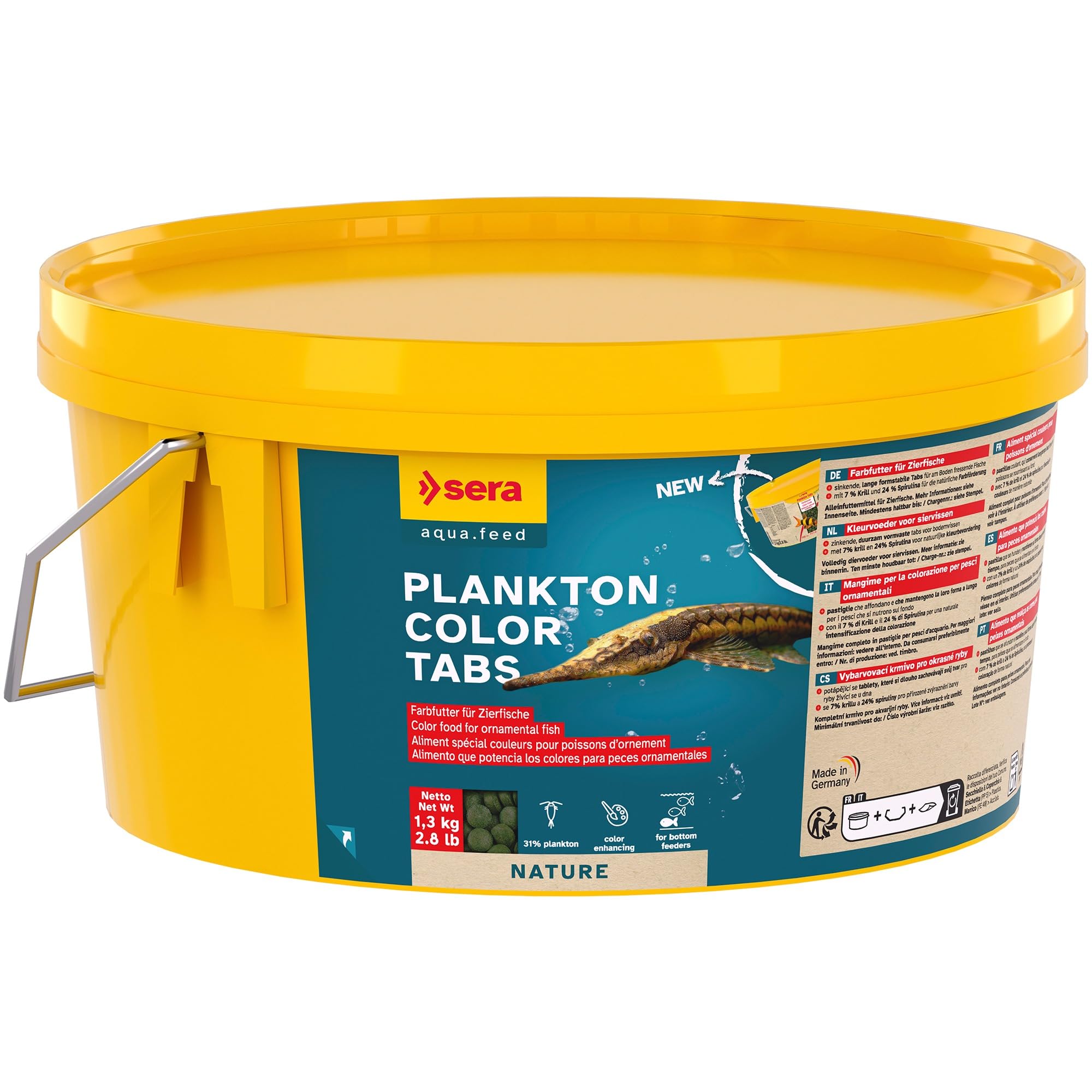 sera Plankton Color tabs 2,2 L 1,3KG | alimento Que Potencia los Colores para loricáridos y lochas | con Krill y espirulina para un Desarrollo de los Colores Natural