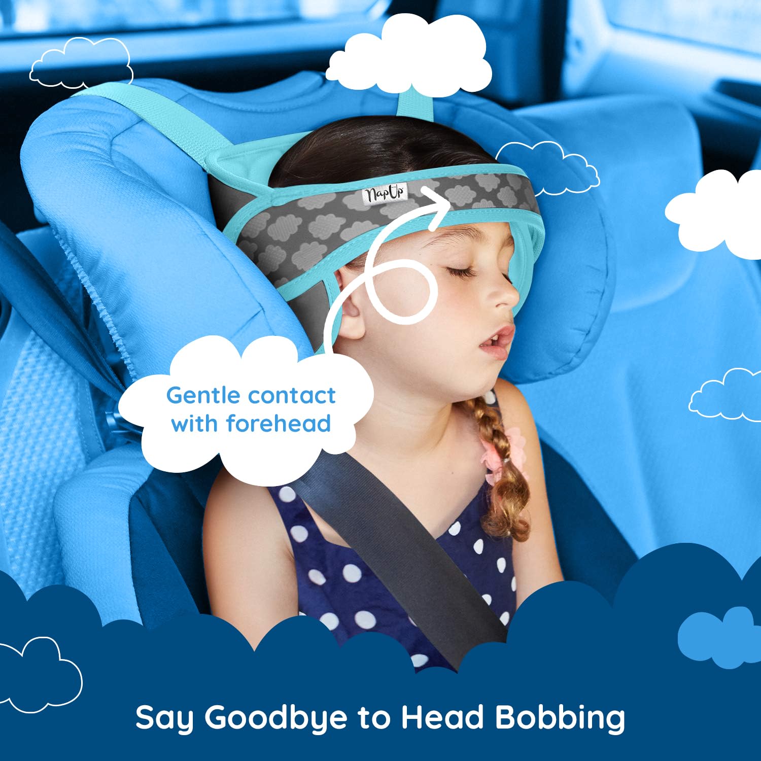 NAPUP Kids Head Holder for Car Seat – Adjustable Polyester Carseat Head Support for Toddler (Light Blue) — Amazon image 7