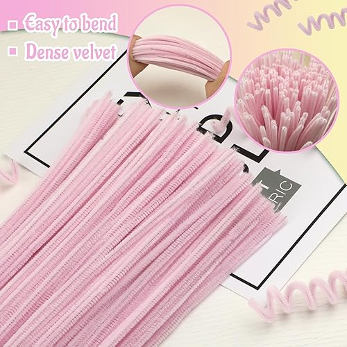 Miniatura 3 de Mnuizu 200 tallos de felpilla para manualidades, palitos peludos, suministros de manualidades de Navidad para bricolaje y decoración de manualidades