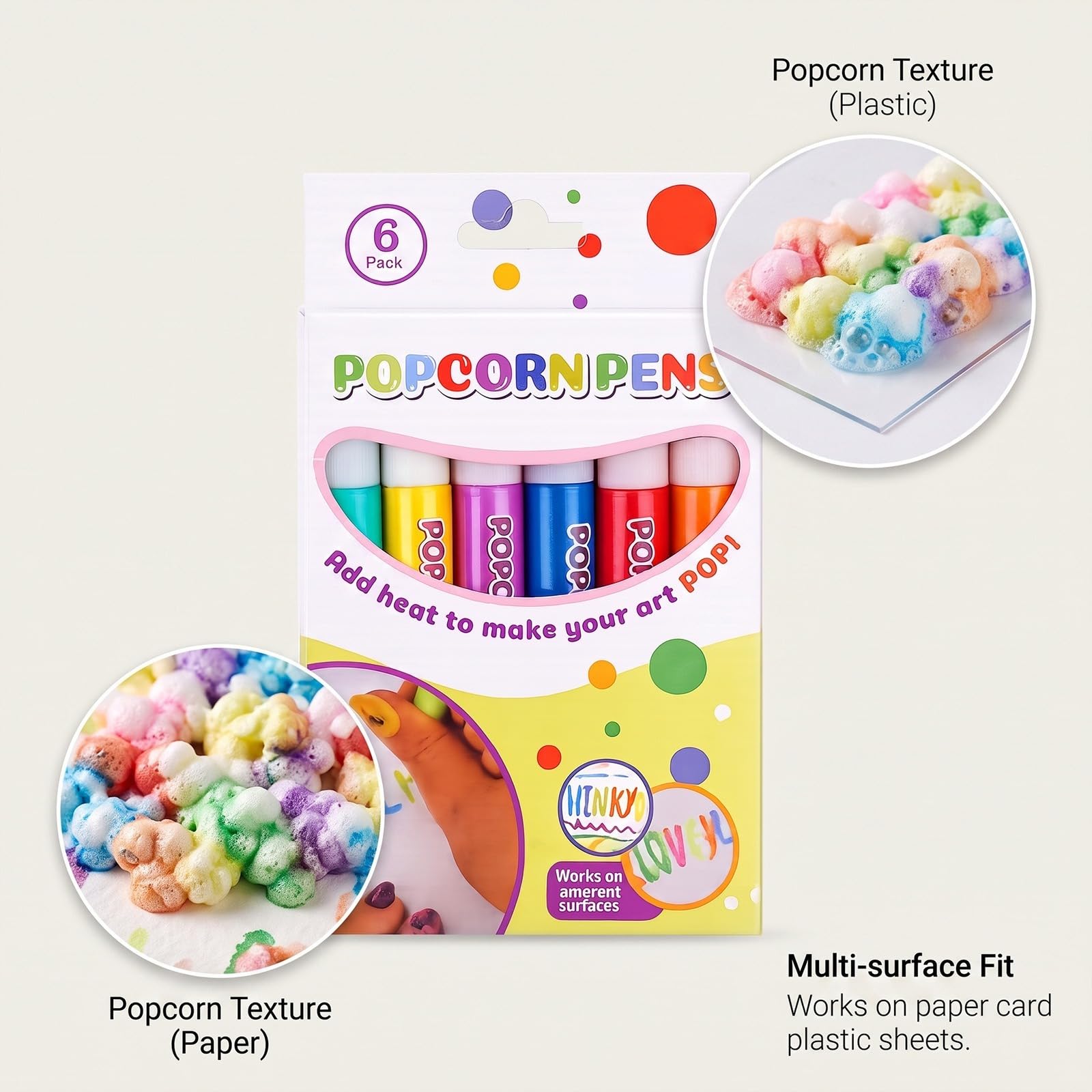 Popcorn Pens 3D-Pop-Corn-Stifte, magisch, lustiger Kugelschreiber