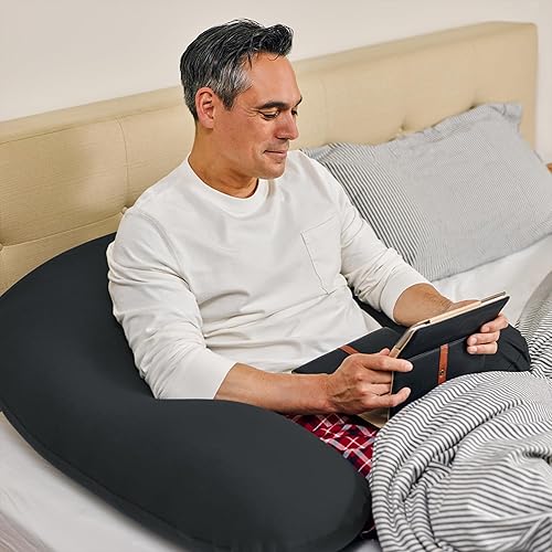 Miniatura 4 de Yogibo - Almohada de apoyo para lectura, almohada única en forma de U con brazos, proporciona un excelente apoyo y comodidad, almohada de descanso