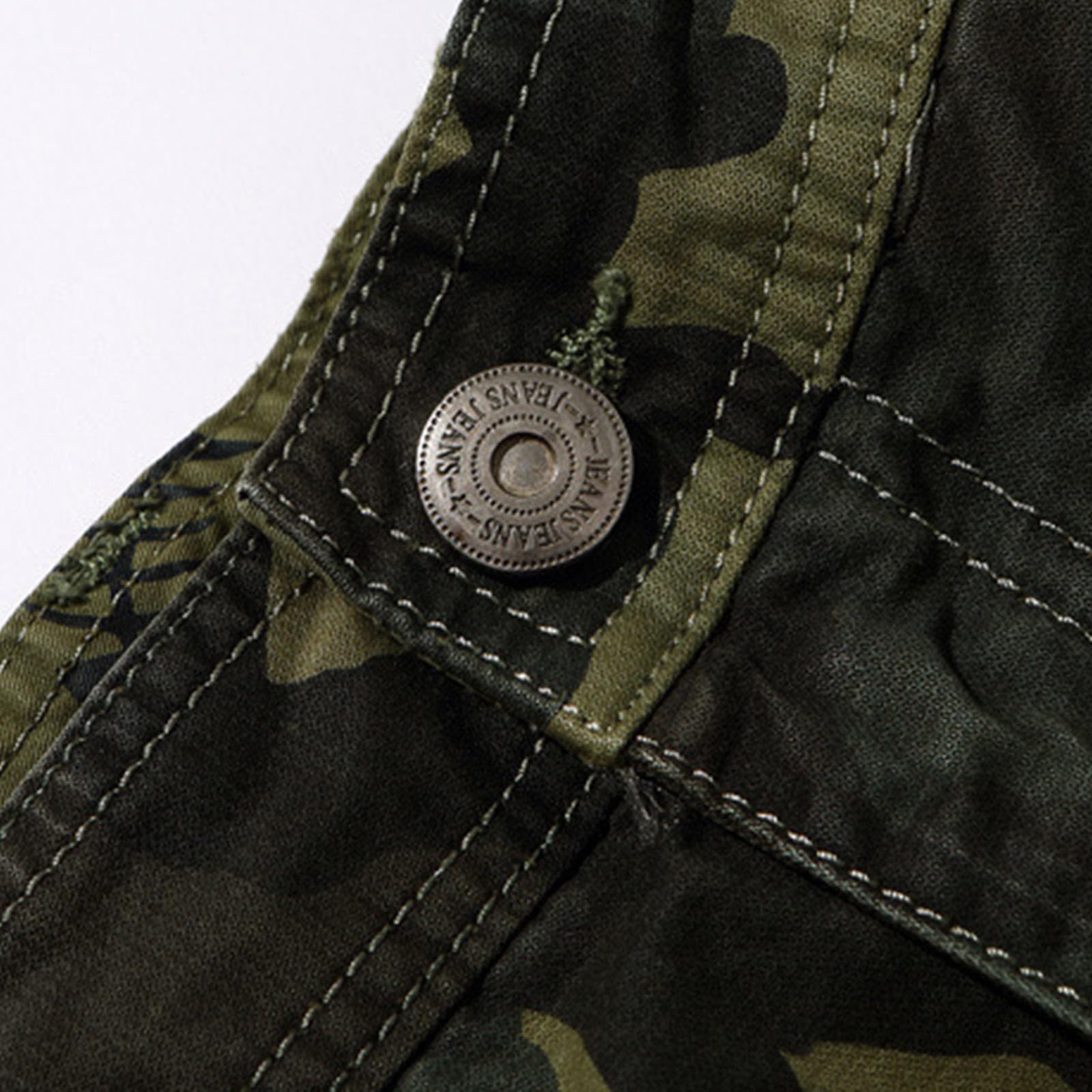Short Cargo Homme en Coton, Short Travail Leger Pantacourt Jeans Homme Salopette Short Ceinture Elastique Bermuda Chino Shorts Respirant Pantalon Court Tactique Short De Surf D'été Confortable