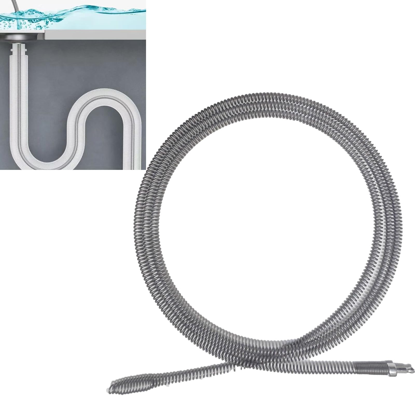 Tradetop Drain Snake, Spring Drain Clog Remover with Electric