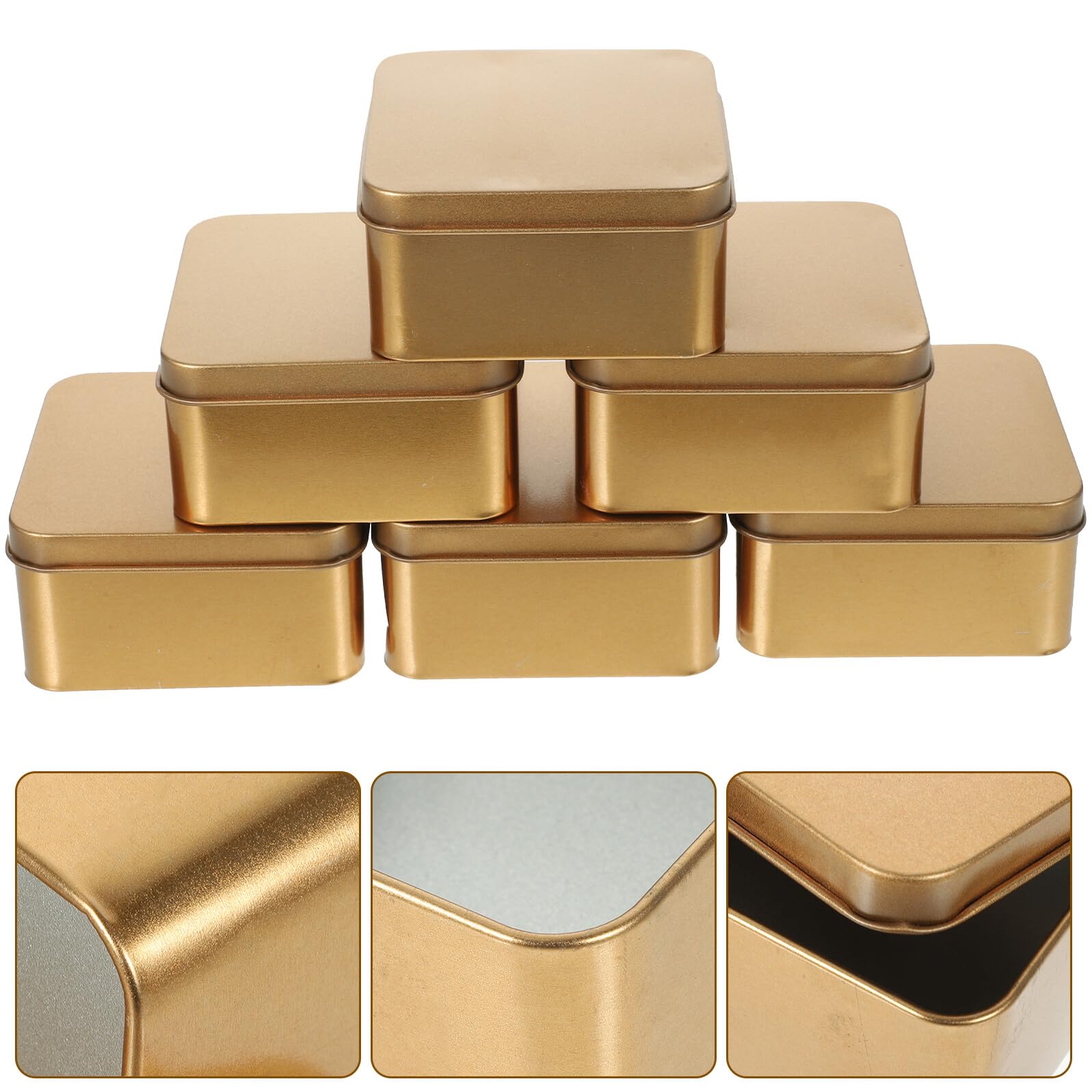 Set da 10 Barattoli in Latta con Coperchio Sigillante Contenitori per Tè Zucchero e Caramelle Scatole Portaoggetti Compatte per Cucina e Casa