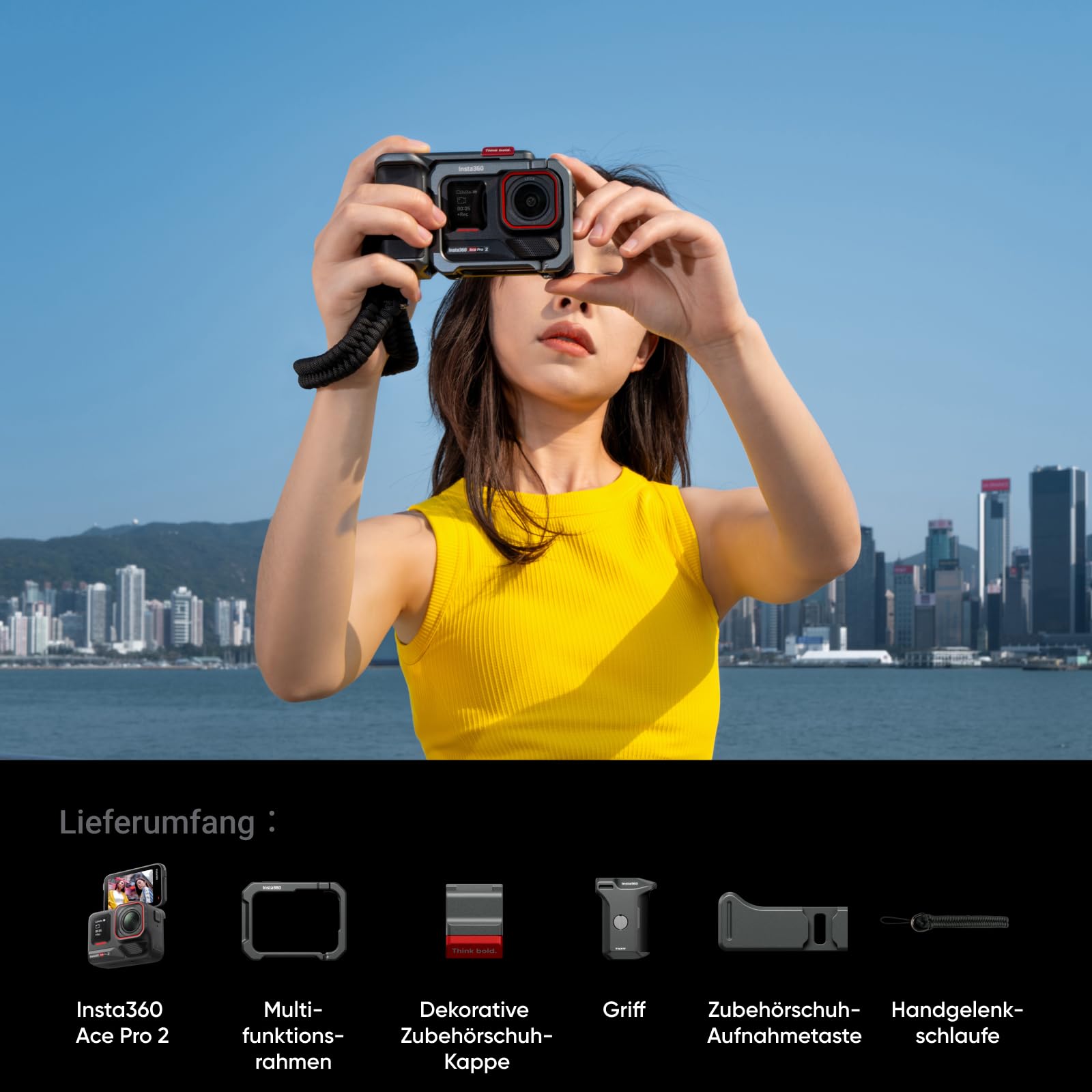 Insta360 Ace Pro 2 Xplorer Bundle Schiefergrau – 8K Action-Kamera mit Leica, 1/1,3"-Sensor, Dual-KI-Chip, wasserdicht
