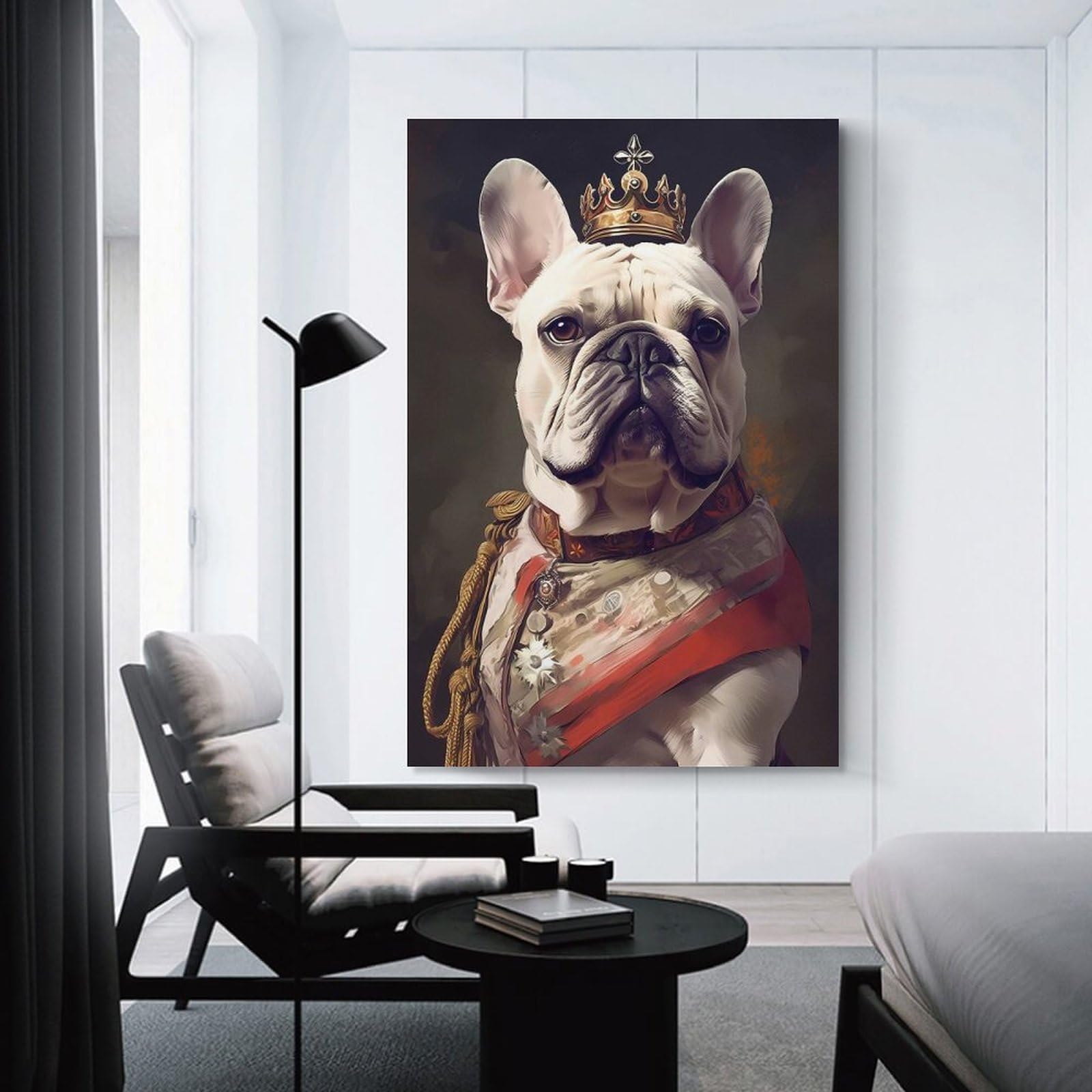 Junmoney Bulldog Dog Incredible Home Decor Wall Art, 20x30inch(50x75cm), for New Homes, Bedrooms Or Workspaces, Gift Idea for Housewarming And Birthdays