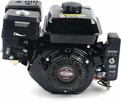 Futchoy 7.5HP Gas Engine Electric Start Side Shaft Motor HVO Gasoline Engine 3600RPM Used for Compressor Ripper, Lawn Mower
