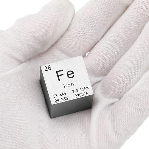 Miniatura 10 de Cubo de tungsteno, cubos de densidad de metal, cubo de elementos de alta densidad de metal puro para colecciones de elementos, experimentos de