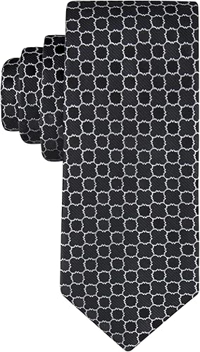 Calvin Klein Men's Classic Black Solid and Pattern Ties (Standard and Extra Long Sizes)