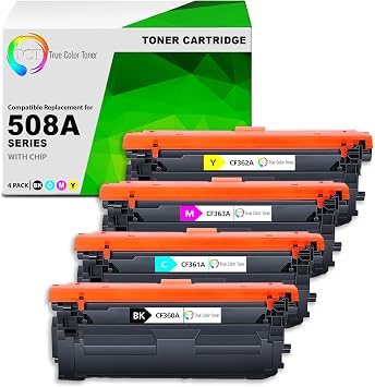 TCT 508A Toner Cartridge 4 Pack - Premium Compatible Replacement for HP 508A CF360A CF361A CF362A CF363A Works with HP LaserJet Enterprise M552 M553 M577 Printers Black Cyan Magenta Yellow