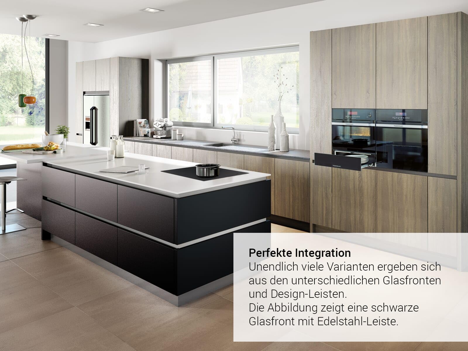 Küppersbusch CSZ 6800.0 Zubehörschublade + ZC 8022 Glasfront Weiß