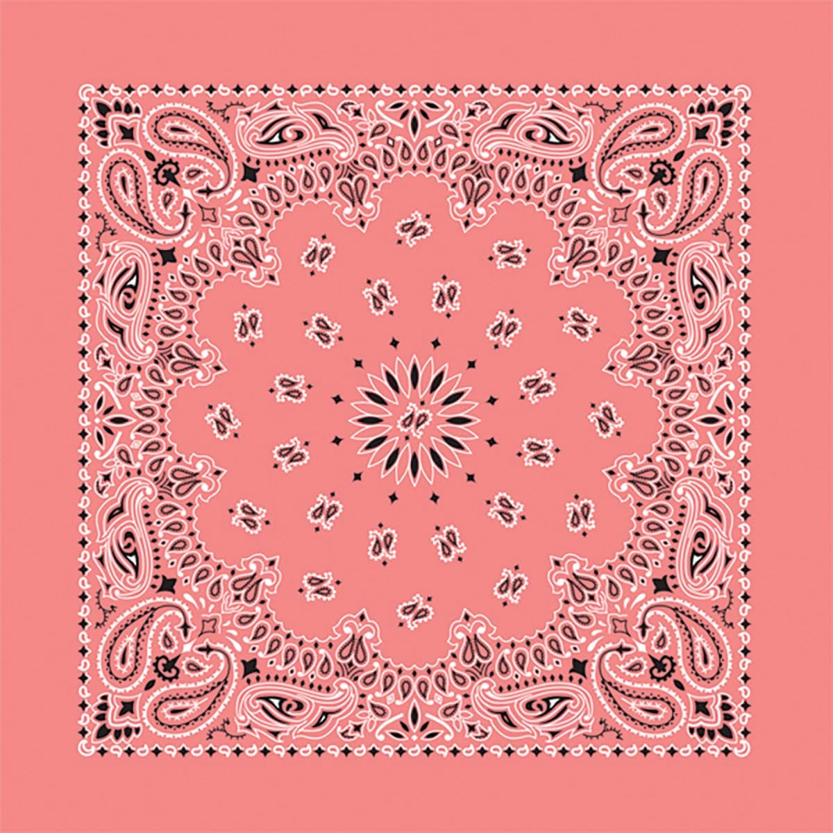 Paisley Bandanna -100% Soft Cotton Western Scarf for Men & Women, Versatile Headband, Neck or Face Accessory
