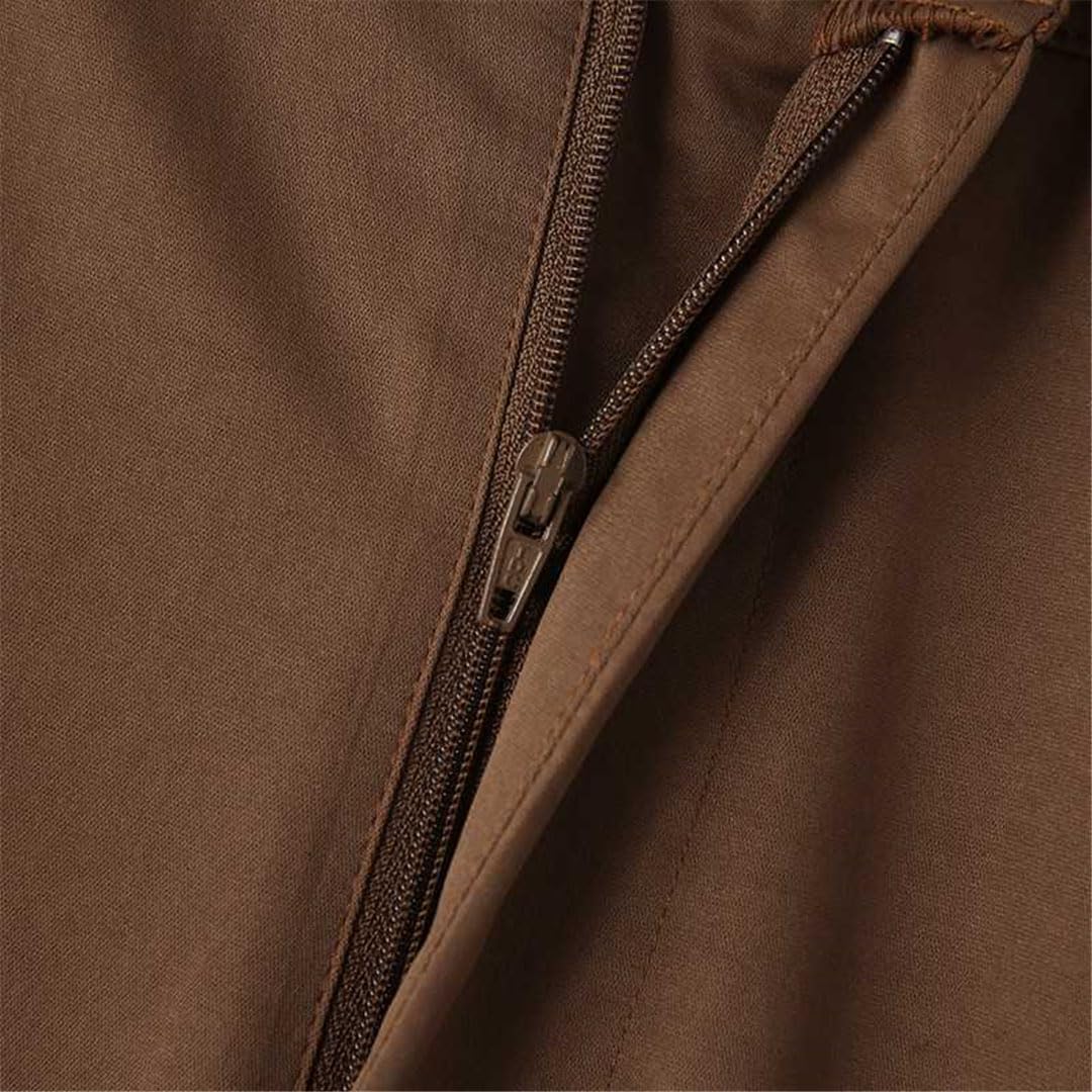 Vogrtcc Herren-Hose Mit Lockerer Taille, Hoher Taille Und Weitem Bein