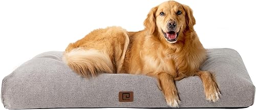 EHEYCIGA Camas de espuma viscoelástica triturada para perros grandes, cama ortopédica grande para perros con funda extraíble lavable, cama para