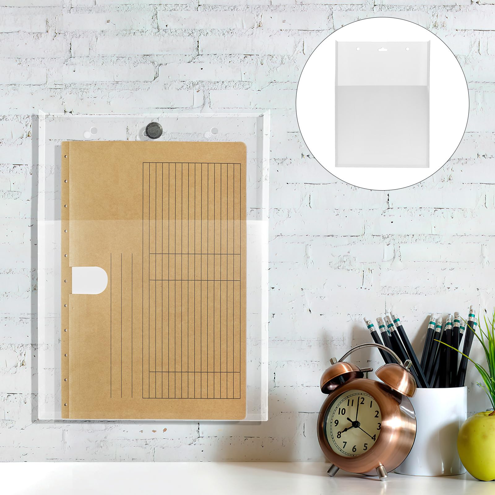 Organizador de Archivos Colgante Paquete de 2 Unidades Adecuado para Oficina y Escuela Gran Capacidad, Material Pp Práctico y Liviano para Pared