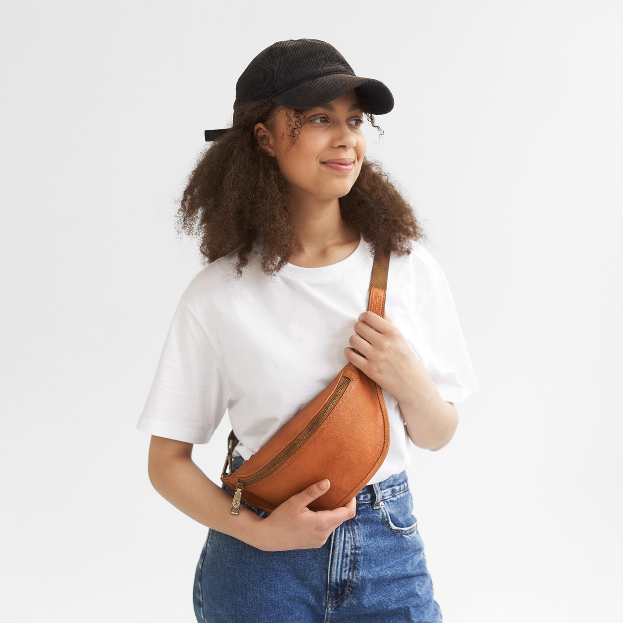Berliner Bags Vintage Marsupio Donna Kai, Marsupio Uomo Pelle, Borsa Marsupio Donna Tracolla, Unisex - Marrone