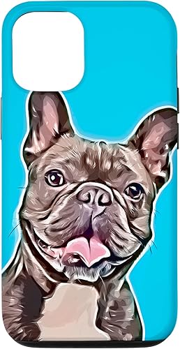 Funda para iPhone 1212 Pro con diseño de bulldog francés