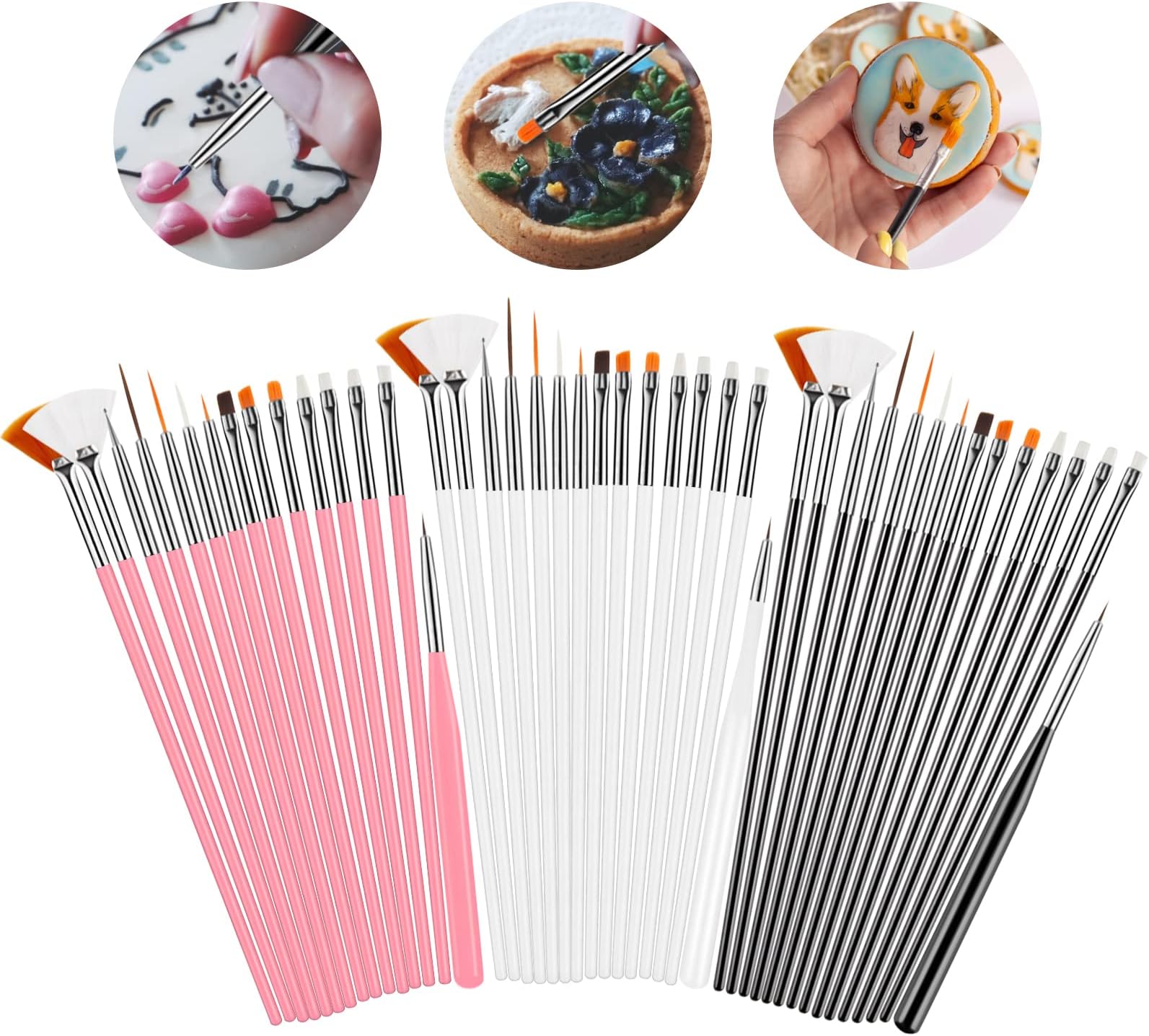 Cake Painting Brushes, 45 Pcs Cake Decorating Brushes